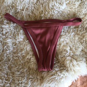 S ZAFUL bathing suit ribbed cheeky Rust bottoms